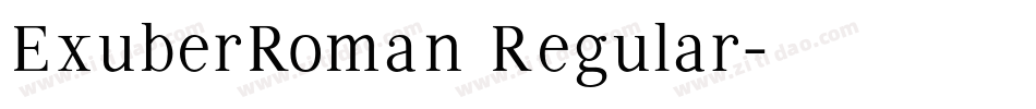 ExuberRoman Regular字体转换